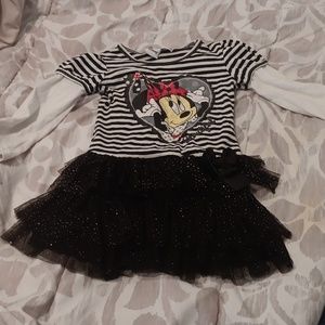 Long-sleeved Minnie mouse dress